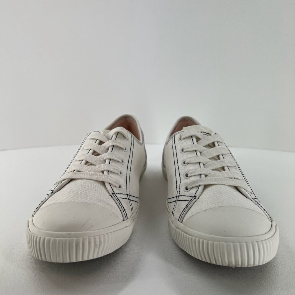 Kate Spade Tommi Tennison Canvas Sneakers Womens 10 B Low Top Lace Up Flat White - Picture 5 of 14
